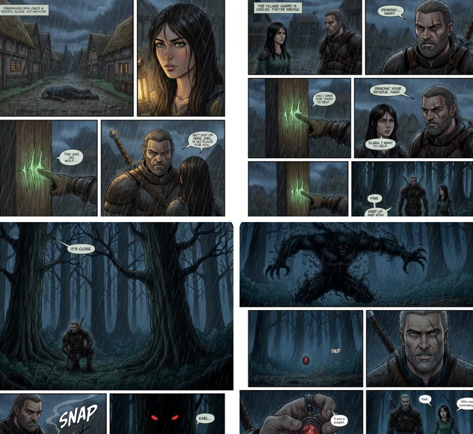 Comic continuation example