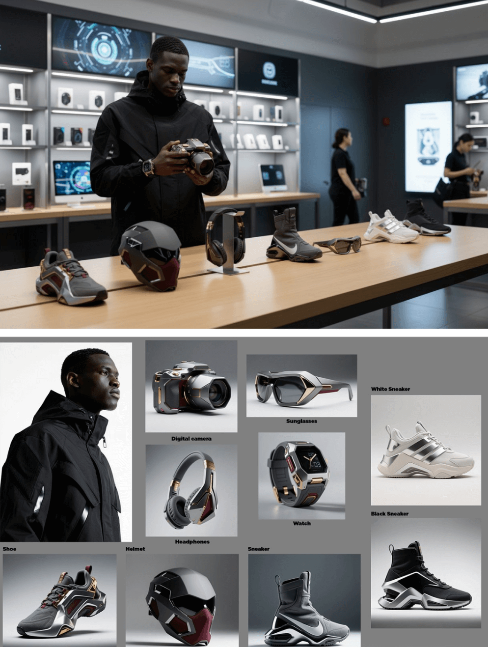 Product breakdown display example